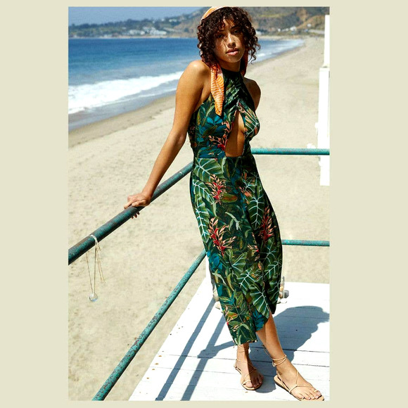 FARM Rio Other - Farm Rio Foliage Jungle Cutout Cover-Up Dress - Women's Medium New